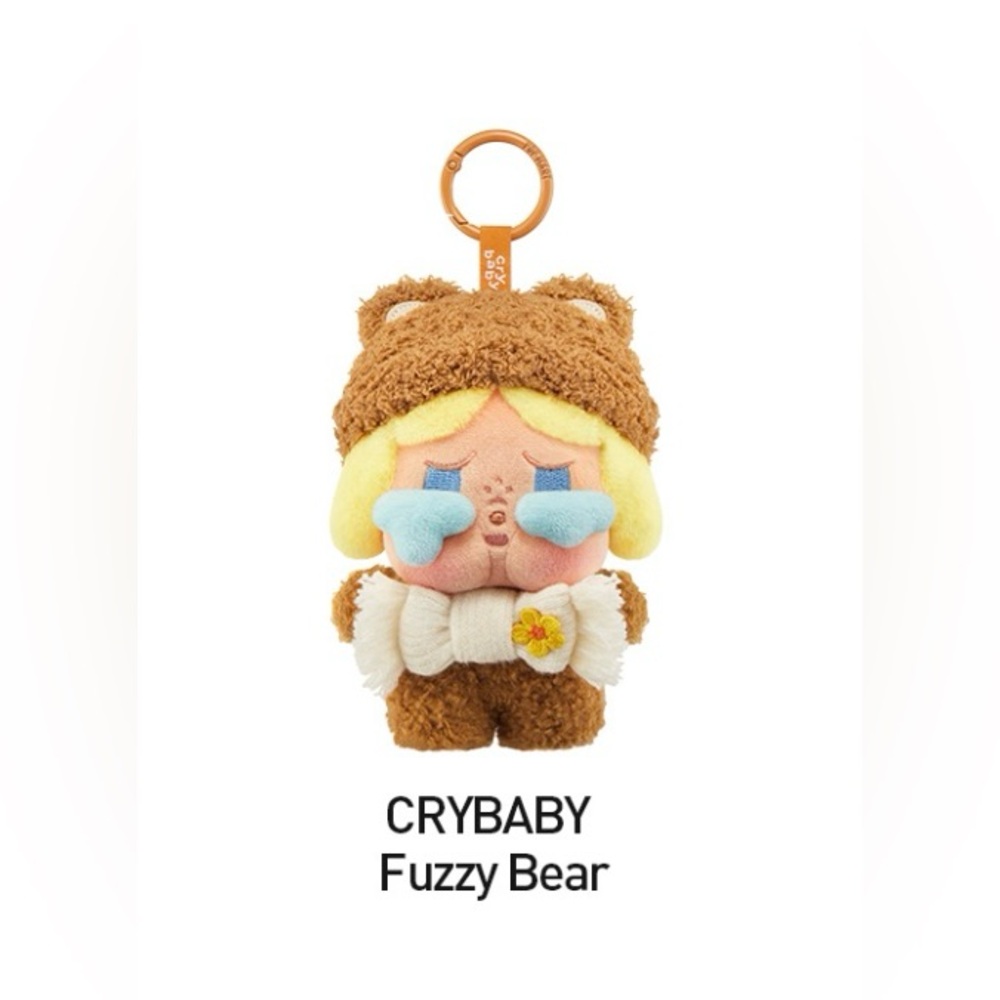 💛CRY BABY🤎 POP BEAN ”Fluffy & Cozy” Plush Pendant ❄️ 🆕SEALED BOX🆕 🟥POP MART🟥NWT